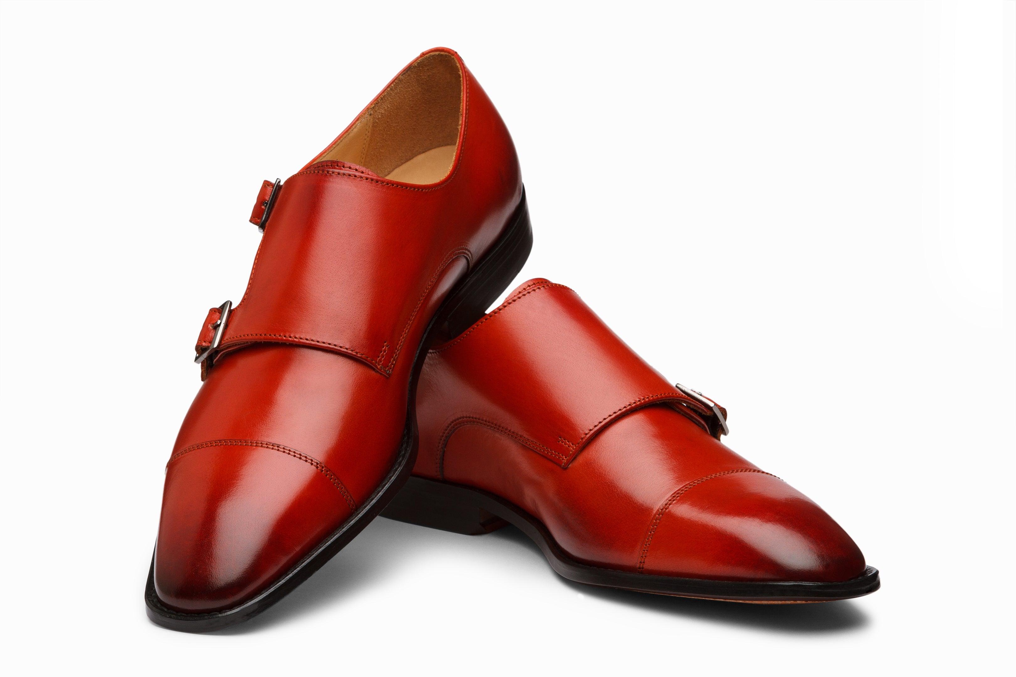 Premium Double Monkstrap Dress Shoes for Men - Genuine Leather Business Formal & Casual Wear - Perfect for Office, Weddings & Special Occasions