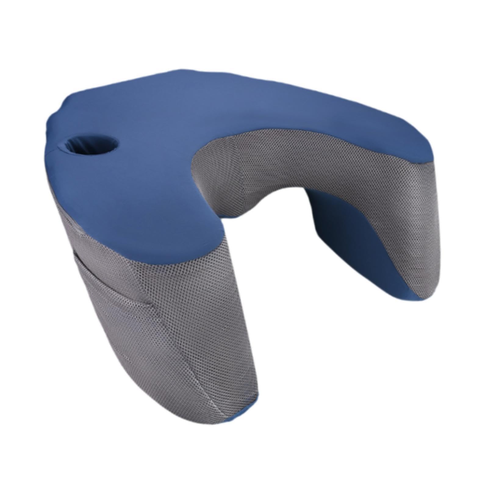 Comfortable Memory Foam Reading & Gaming Pillow for Adults - Bed, Lap & Desk Support - Blue - Perfect for Reading in Bed, Gaming Sessions & Office Work