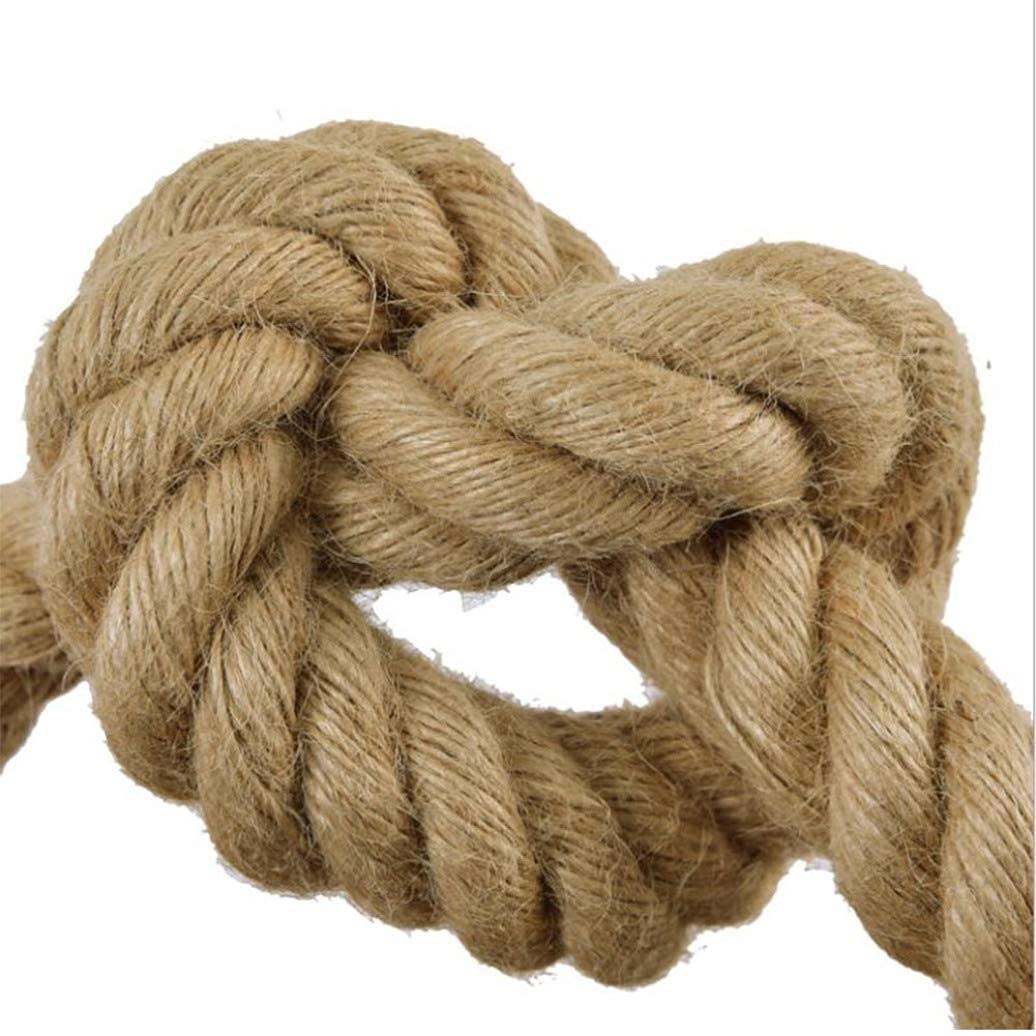 Natural Jute Rope 20M - Strong Hemp Twine for Nautical, Landscaping, Railings & Hammocks - 30mm Thick Brown Jute Cord for Home Decor, DIY Projects & Outdoor Use