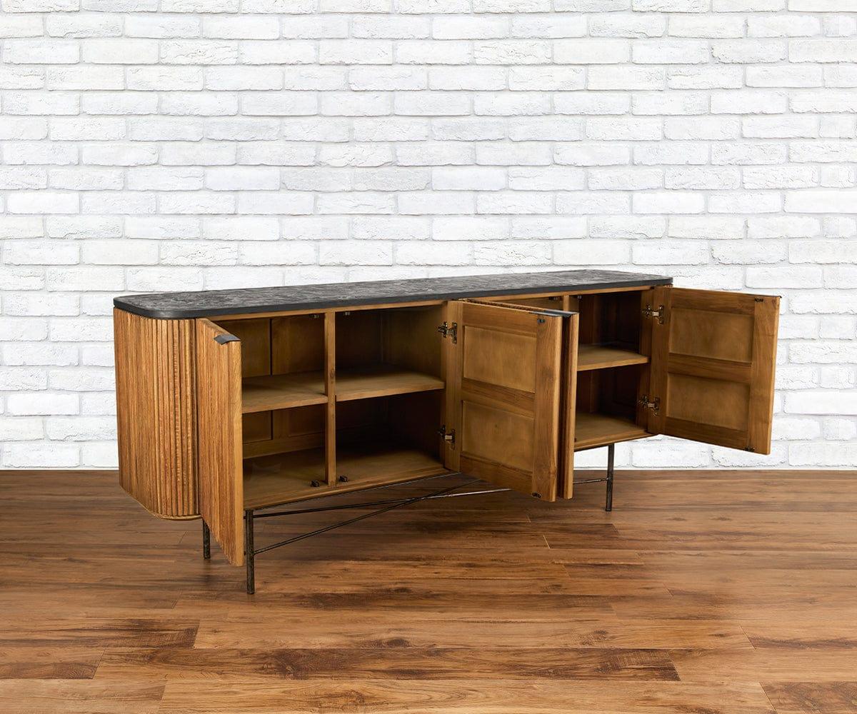 Taavi Large Sideboard - Modern Wood Buffet Cabinet with 4 Doors & 2 Drawers - Perfect for Dining Room Storage & Living Room Organization