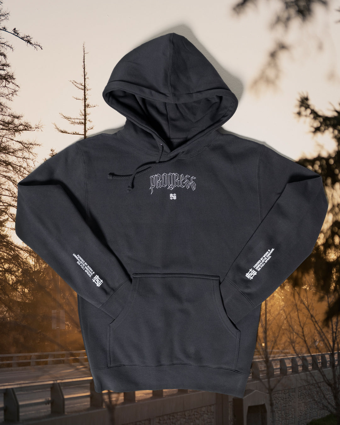 MANTRA HOODIE - Premium Slate Grey Pullover Sweatshirt for Men & Women | Cozy Fleece Lining, Relaxed Fit | Perfect for Yoga, Meditation & Casual Wear
