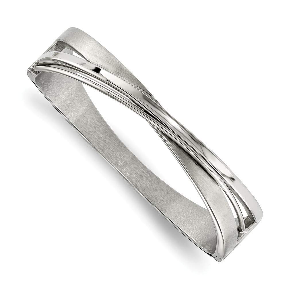 Stainless Steel Twisted Hinged Cuff Bangle Bracelet for Women - Stackable Jewelry Gift Set for Everyday Wear, Party & Special Occasions