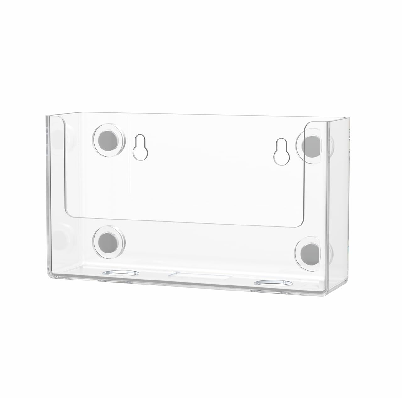6 Pack Clear Acrylic Postcard Holders with Magnets - 6 Inch Wide Display Stand for Printed Materials, Advertisements & Booklets - Office, Shop & Restaurant Organizer (Perfect for Countertops, Reception Areas & Retail Displays)