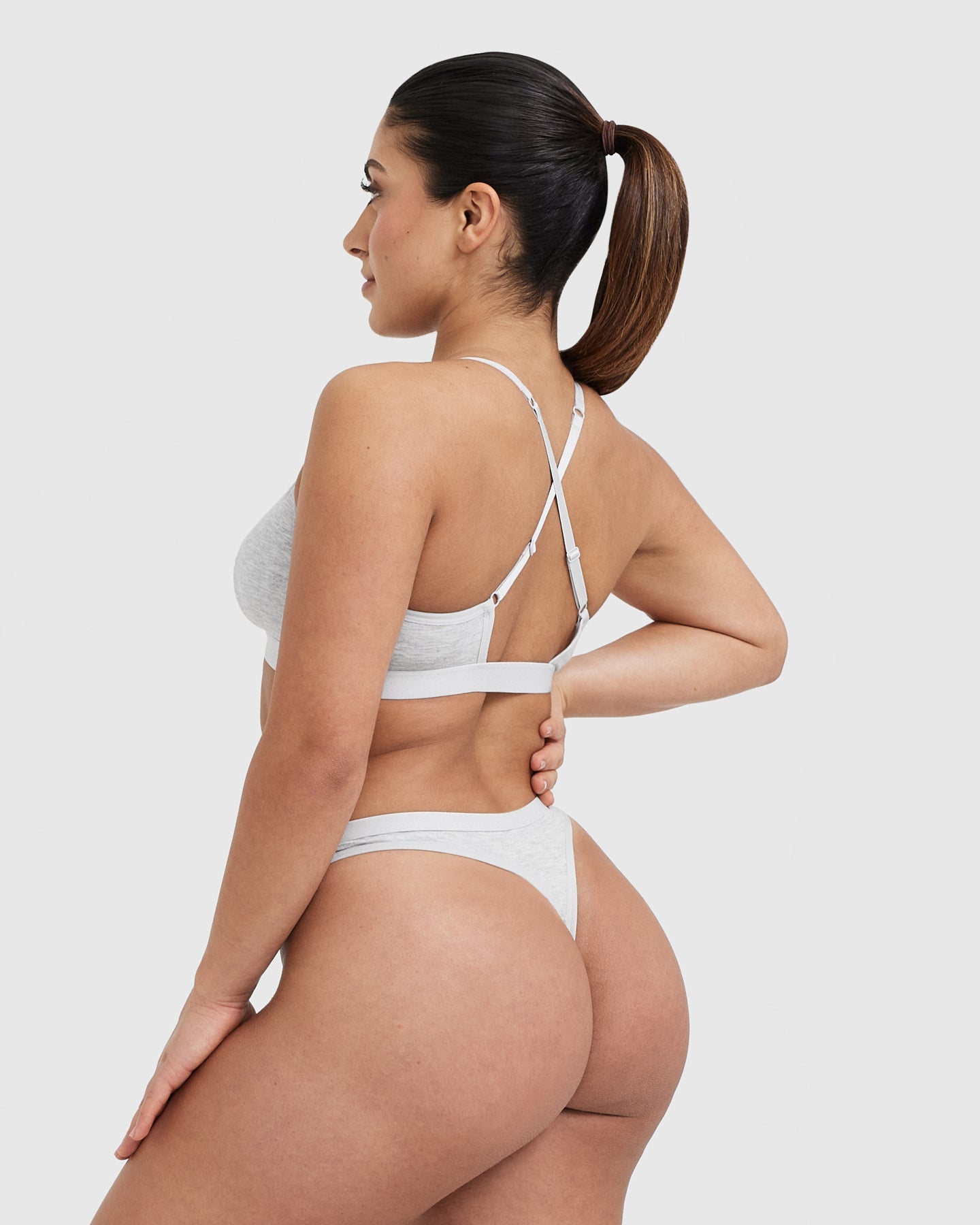 Soft Classic Thong | Grey Marl | Comfortable Women's Underwear | Perfect for Everyday Wear & Lounge