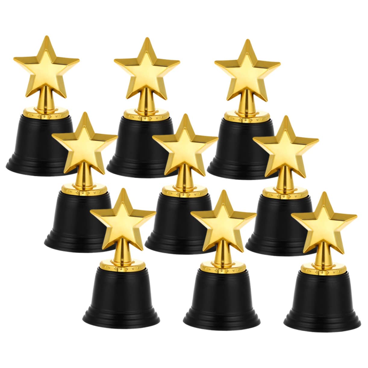 Yardwe 36 Pcs Plastic Star Trophy Sports Toys - Kids Classroom Awards, Party Prizes & Sports Decorations - Perfect for School Rewards, Birthday Party Favors & Sports Day Events