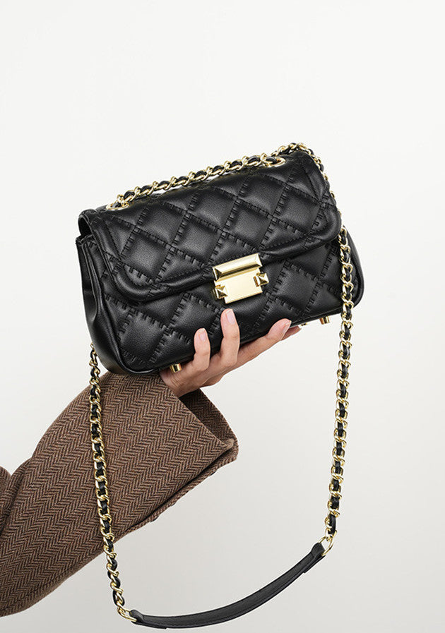 Stylish Quilted Leather Crossbody Chain Bag for Women - Perfect for Parties, Date Nights & Everyday Use