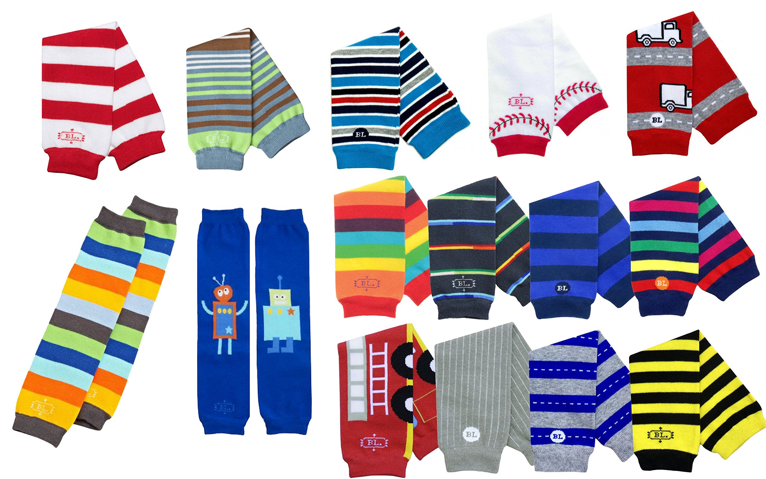Wholesale Baby Leg Warmers for Boys - Set of 15 Pairs | Soft & Stretchy Infant Leggings for Crawling, Playtime & Cold Weather Protection