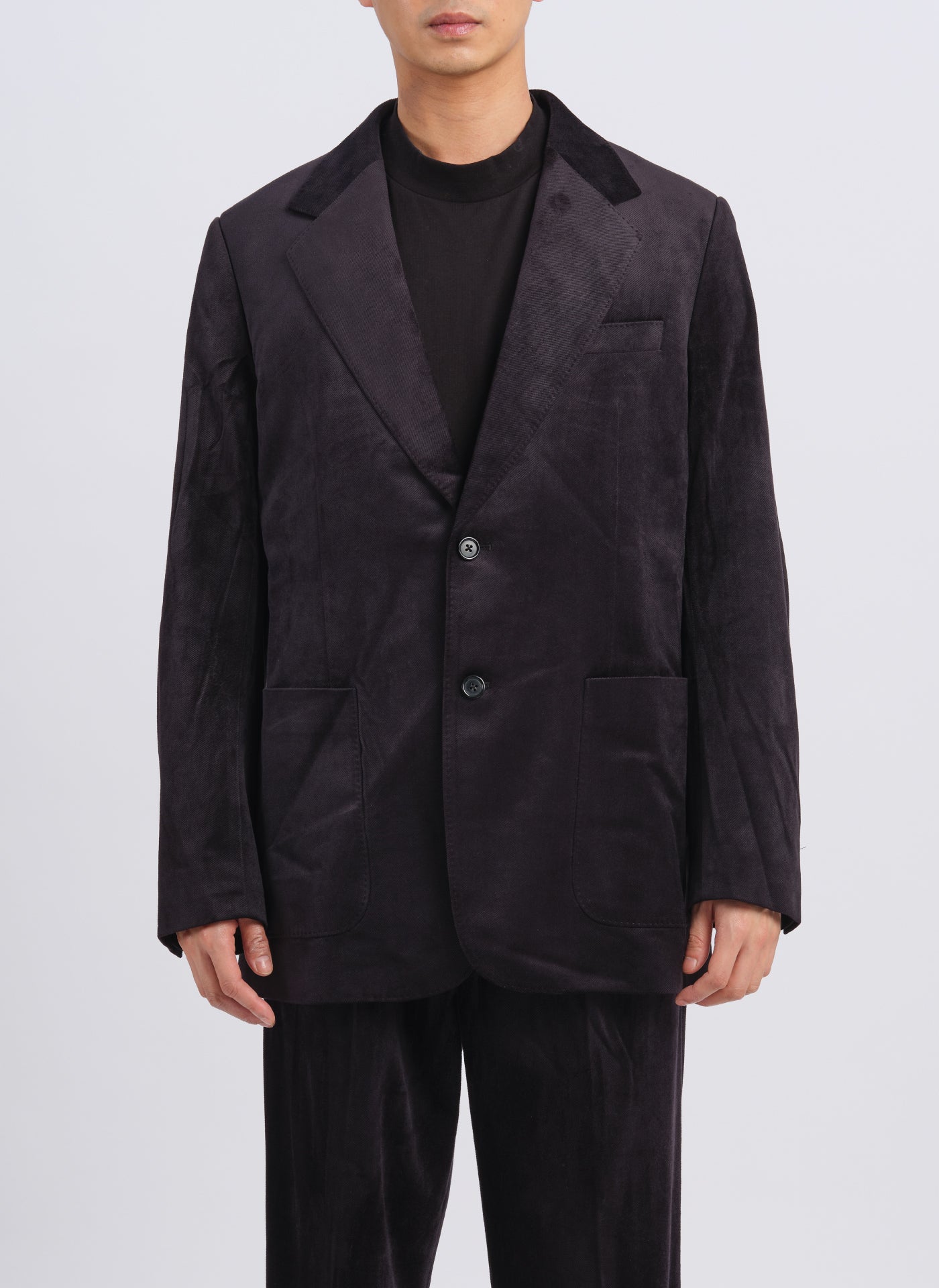 Premium Micro Polyester Velour Twill Blazer for Men - Elegant Business Suit Jacket for Office, Weddings & Formal Events