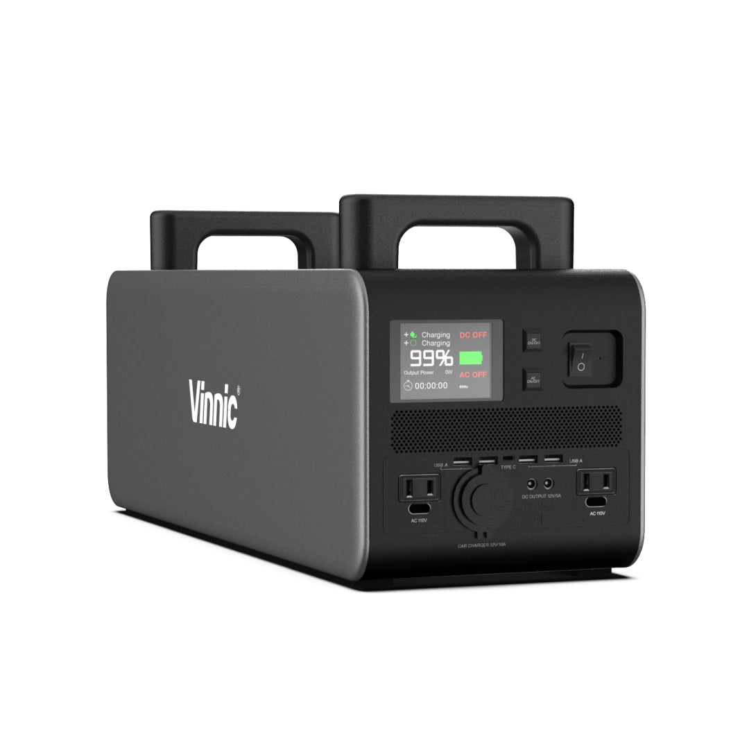 Vinnic PS2000W Portable Power Station & DENALI 00 Portable AC Bundle - Solar Generator for Camping, RV, Emergency Backup Power - Compact Air Conditioner for Outdoor, Home, Office Use
