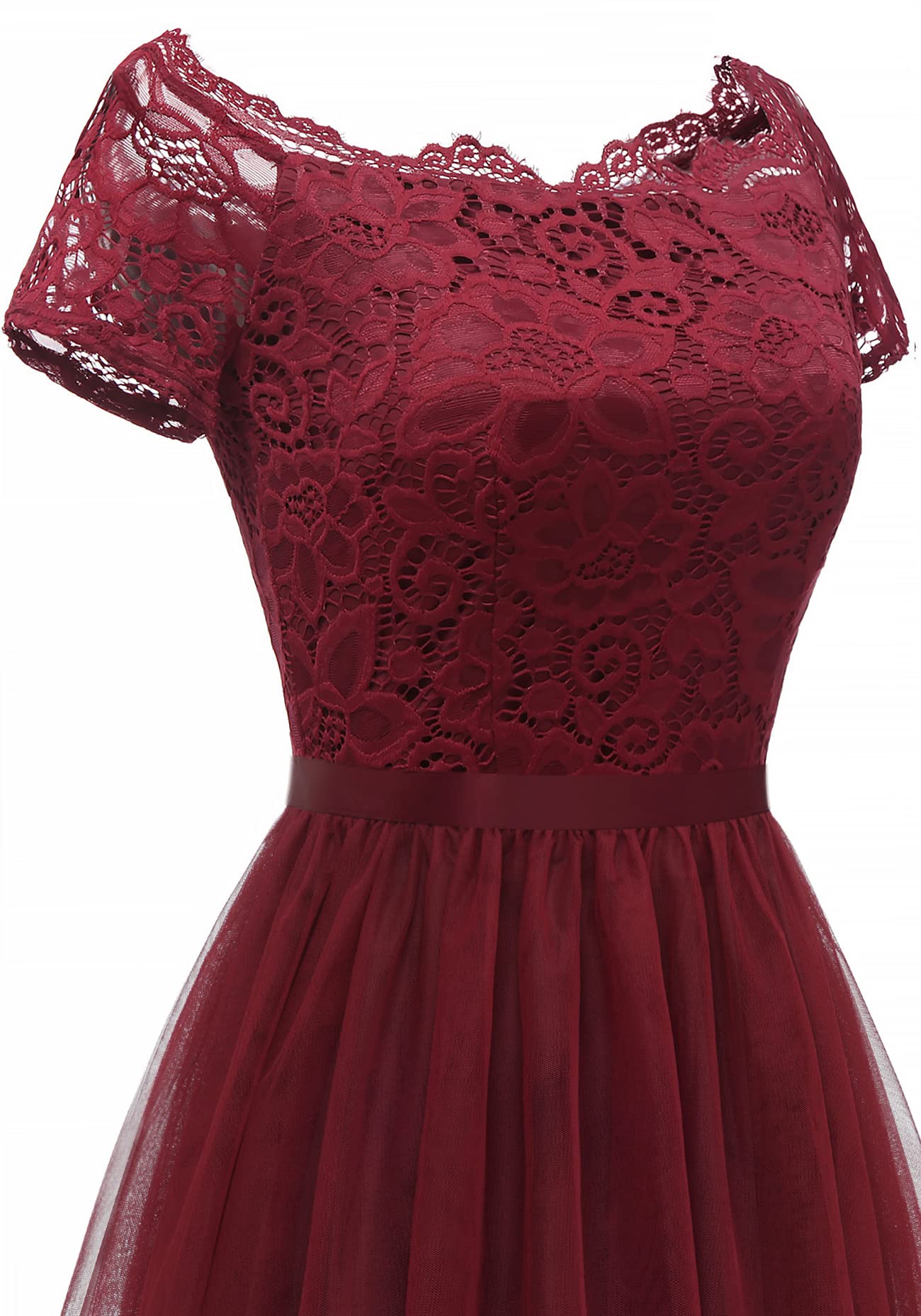 2024 Women's Off The Shoulder Short Sleeve High-Low Prom Dress - Elegant Cocktail Party & Wedding Guest Formal Gown for Special Occasions & Evening Events