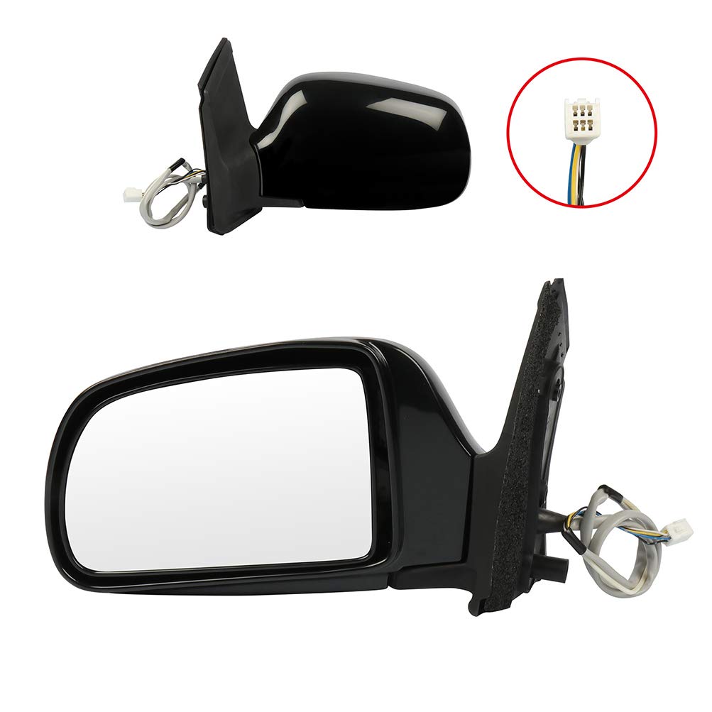 1998-2003 Toyota Sienna Left Side Power Heated Manual Folding Replacement Mirror - Driver Side Mirror with Adjustable Angle for Winter Driving & Parking Safety