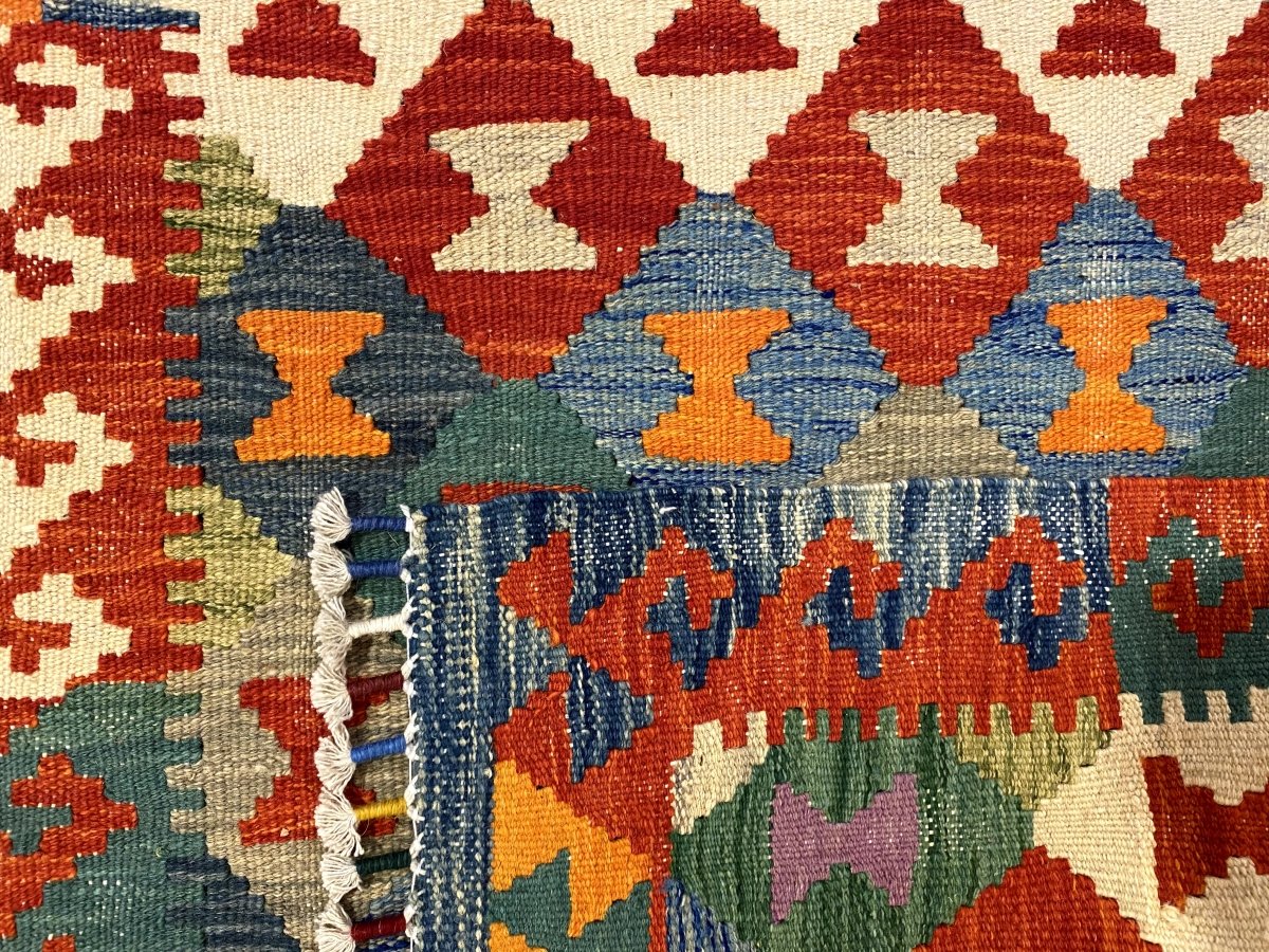 Authentic Afghani Chobi Kilim Rug - 6.5x2.5ft Handmade Tribal Wool Carpet - Perfect for Boho Home Decor, Living Room & Bedroom Floor Covering