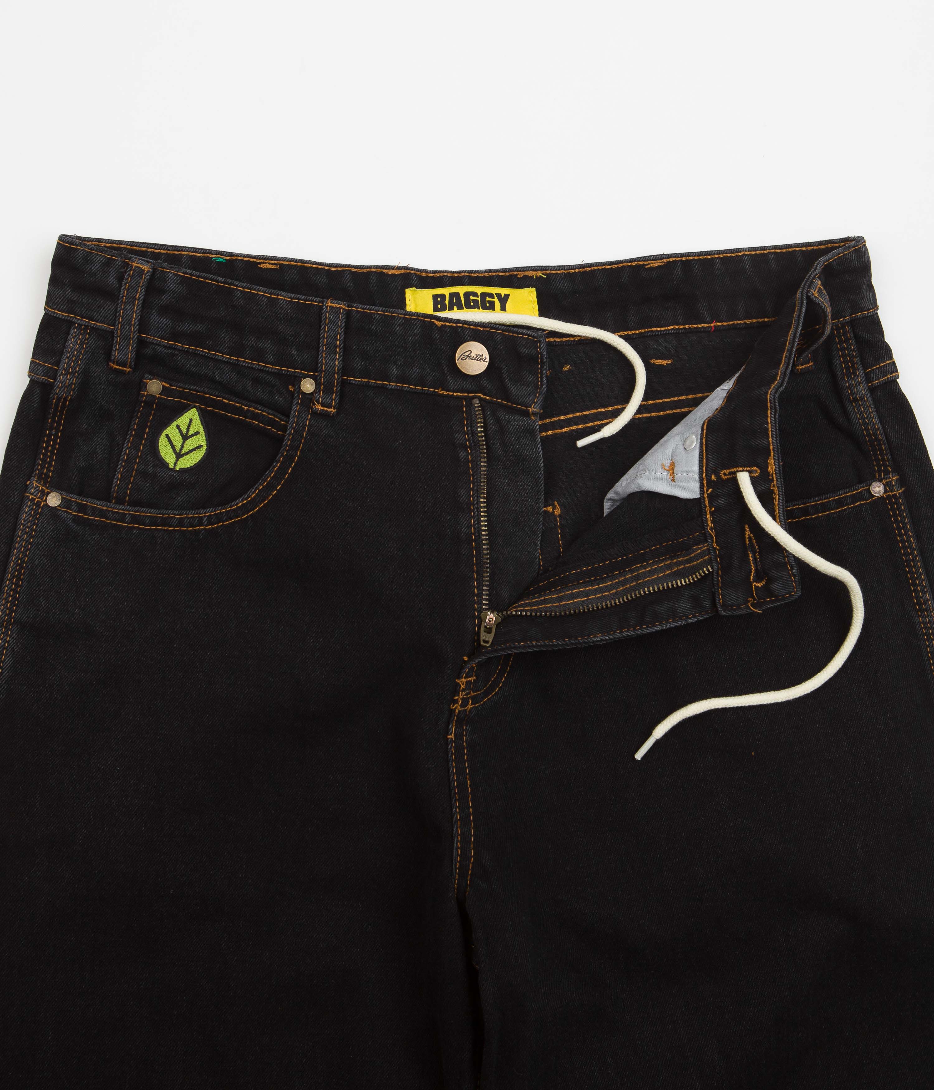 Butter Goods Heavyweight Weatherproof Jeans for Men - Black, Durable Workwear & Outdoor Pants for Hiking, Work, and Everyday Wear