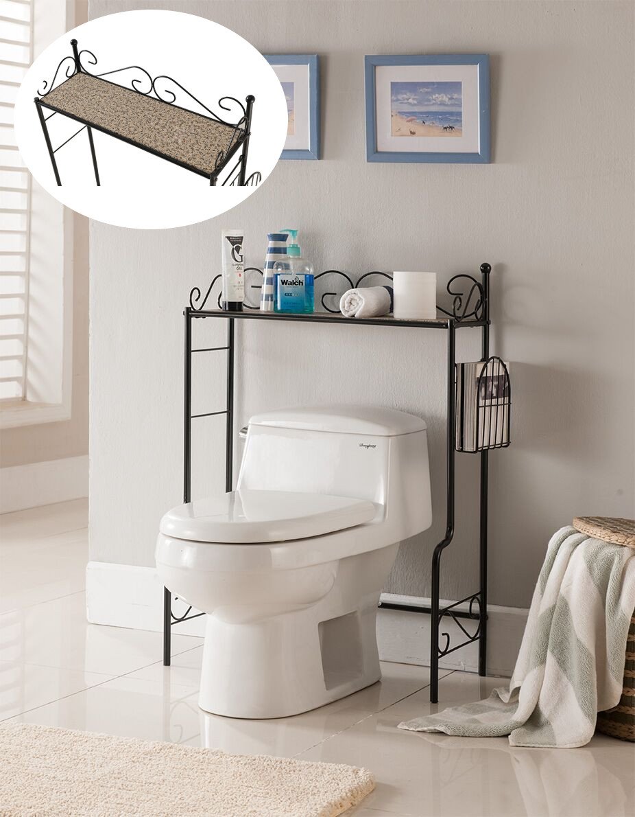 Kings Brand Furniture - 5-Tier Freestanding Bathroom Shelf Organizer, Space-Saving Storage Rack for Towels & Toiletries - Perfect for Small Bathrooms, Apartments & Vanity Organization
