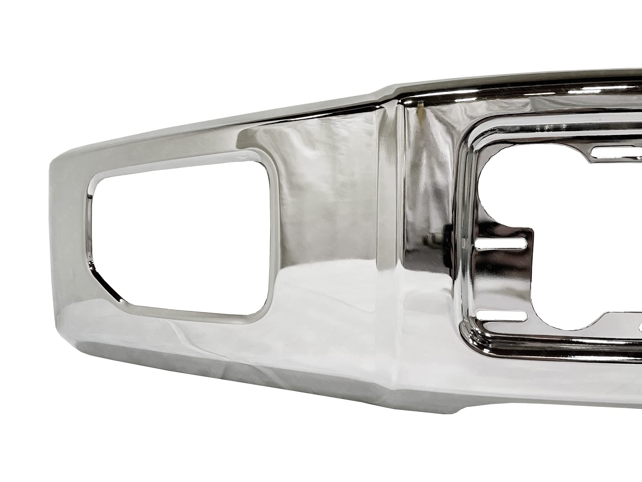 Chrome Front Bumper with Fog Light Holes for 2015-2017 Ford F150 Pickup Truck | FO1002422 | Perfect for Off-Roading & Daily Driving