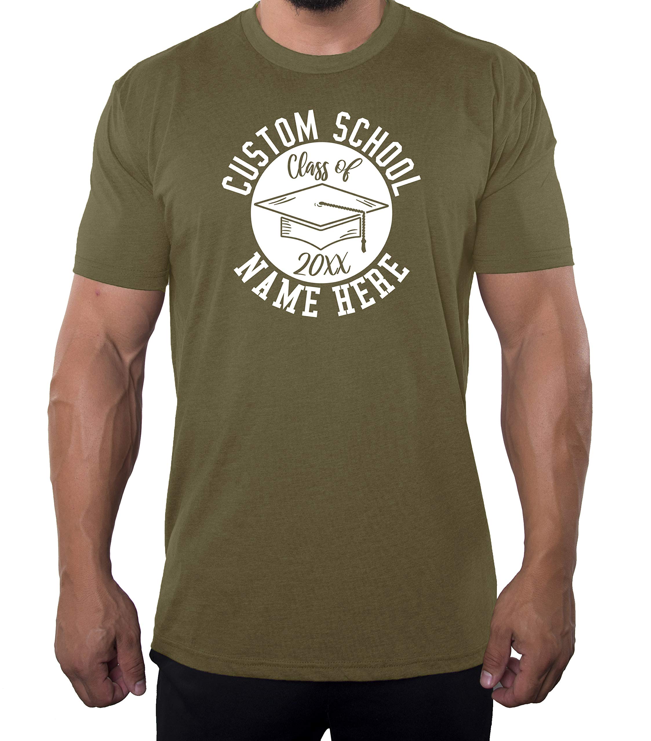 Custom Graduation T-Shirts for Seniors - Personalized Class of 2024 Shirts with School Name & Cap Design - Perfect for Senior Week, Graduation Ceremonies & Alumni Events