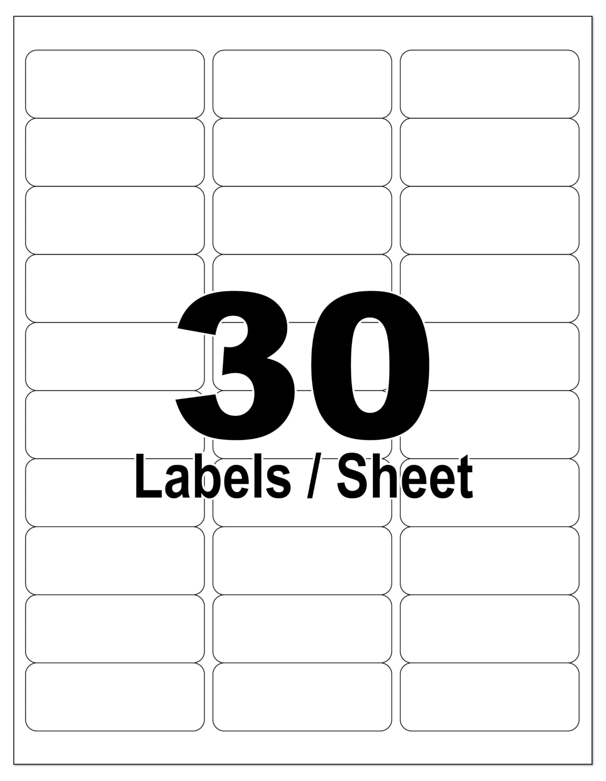 8NET Laser Labels - 2 5/8