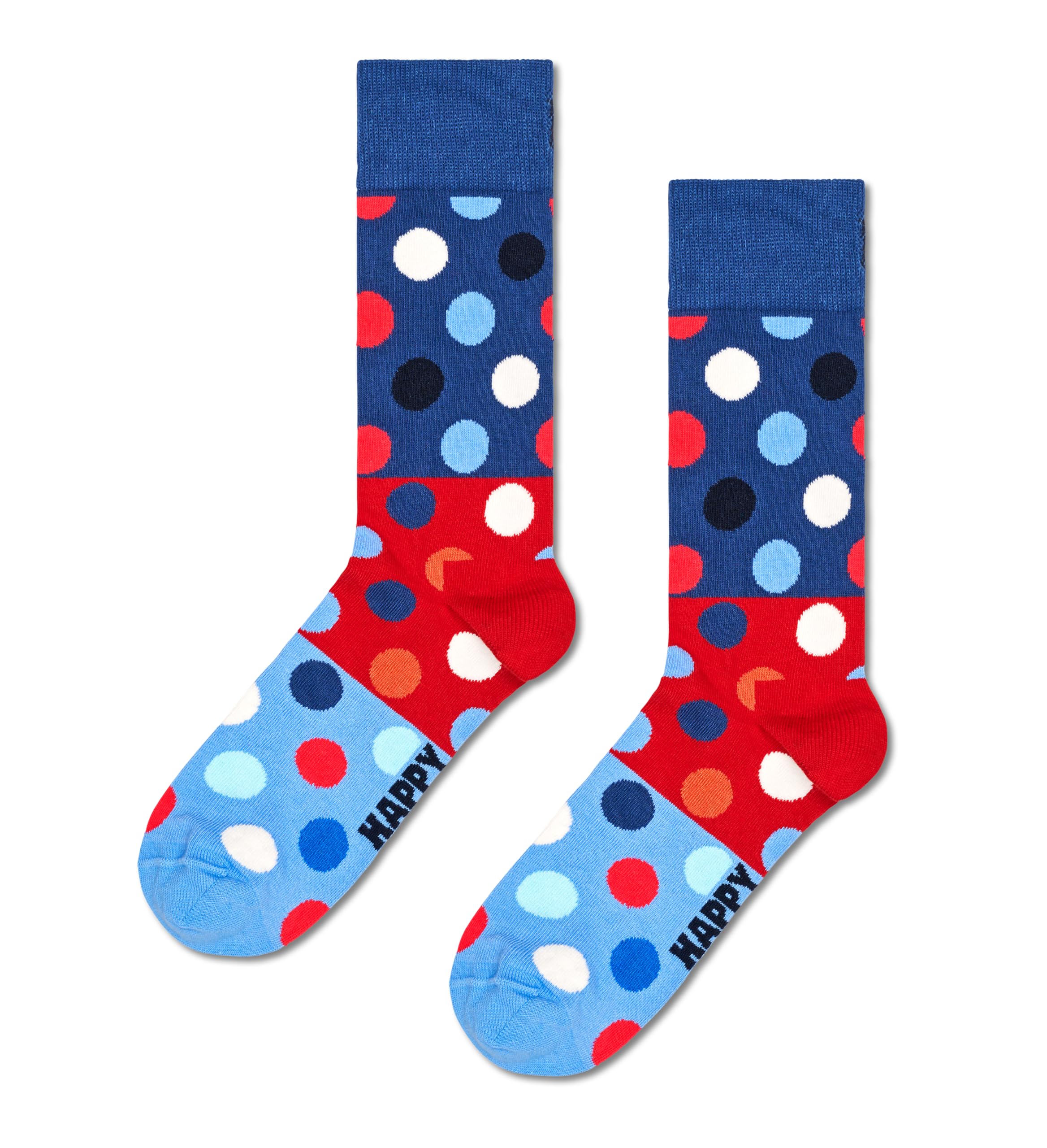 Happy Socks Black & White Striped Crew Socks for Men & Women - Soft Cotton Low Cut Ankle Socks with Gift Box - Eco-Friendly Sustainable Fashion - Perfect for Casual Wear, Office & Gifting