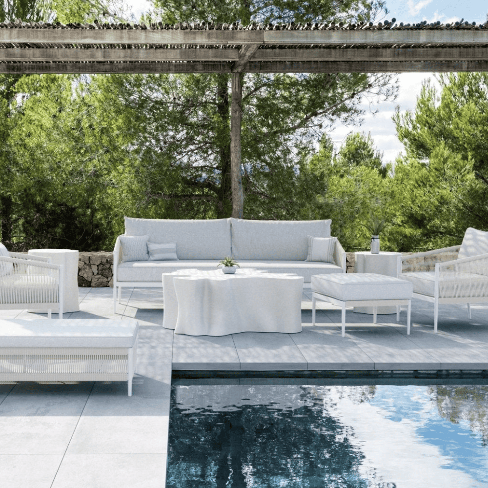 Catalina 3-Seat Outdoor Patio Sofa Set - Waterproof Wicker Furniture for Garden, Poolside, Deck & Backyard Relaxation