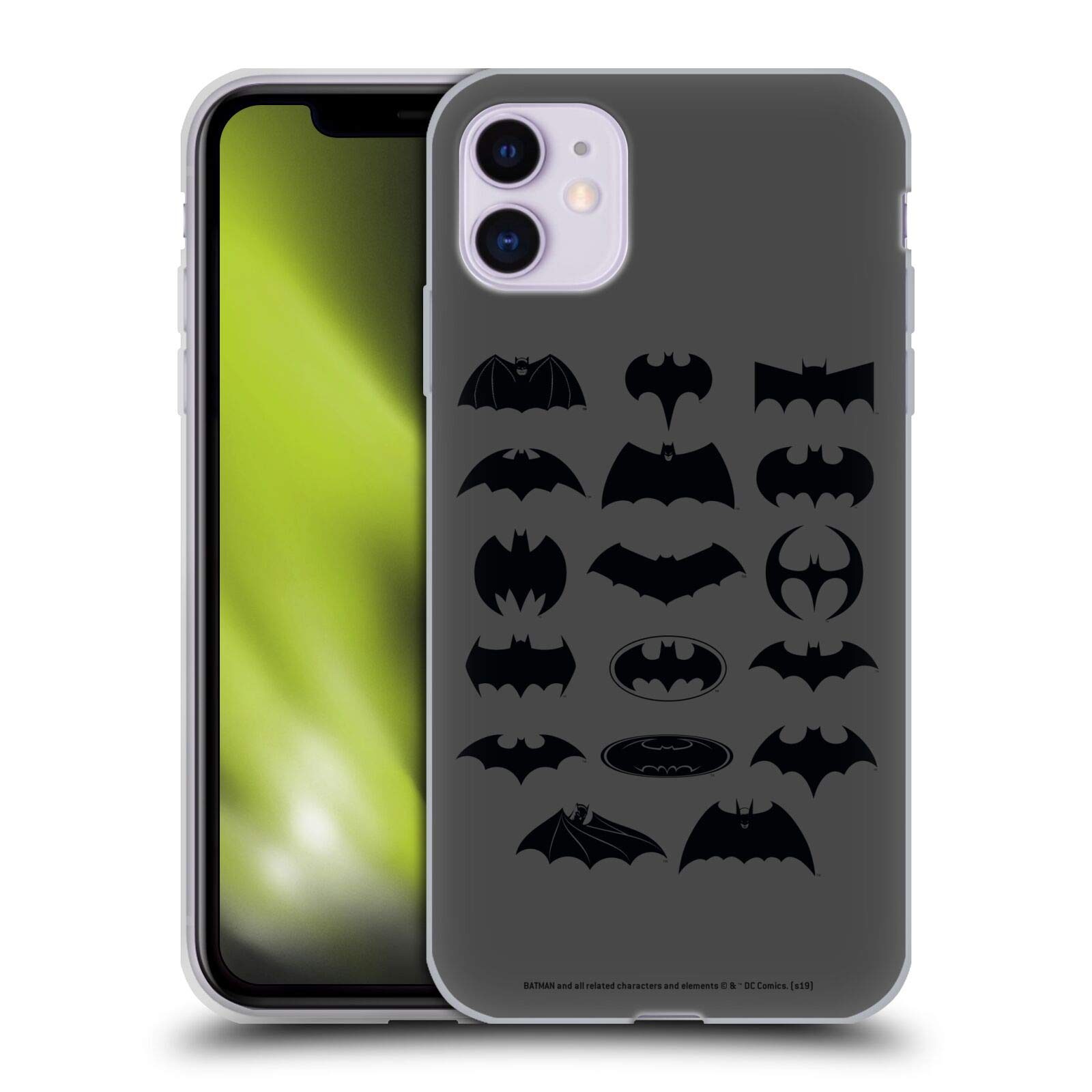 Official Batman DC Comics Soft Gel Case for Apple iPhone 11 - Licensed Superhero Phone Cover for Protection & Style | Perfect for Fans, Cosplay & Everyday Use