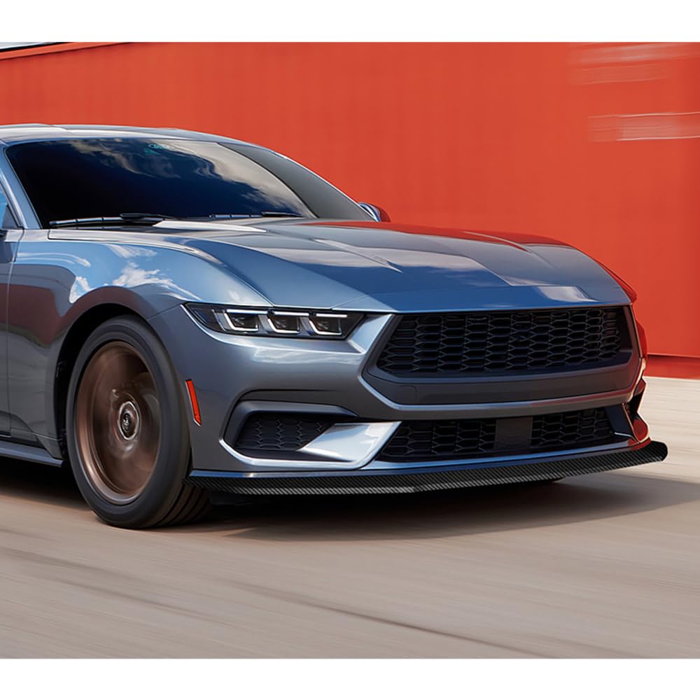 G-Style Front Bumper Lip Spoiler for 2024-2025 Ford Mustang ECO | ABS Painted Carbon Fiber Style | Enhanced Aerodynamics & Aggressive Styling | Perfect for Car Enthusiasts & Street Racing