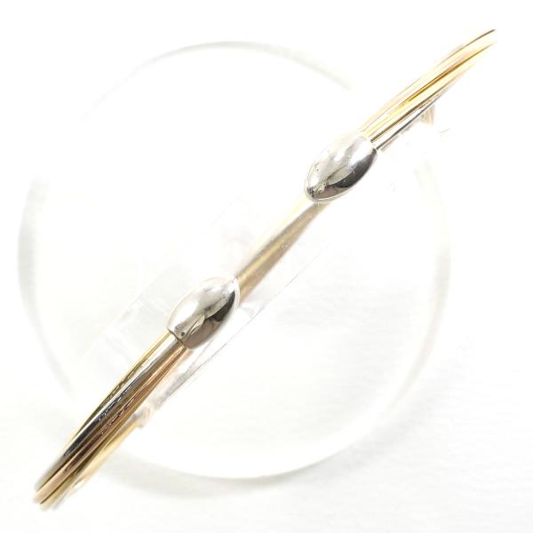 18K Yellow Gold, White Gold & Rose Gold Bangle Bracelet - 18.5cm (7.28