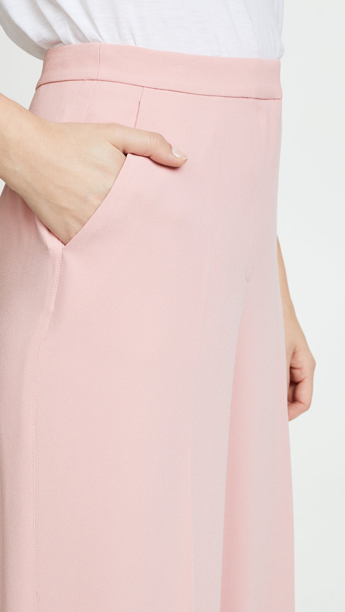 Elizabeth and James Women's Harmon Pants - Flowy High-Waisted Wide Leg Trousers in Dahlia Pink Size 8 | Perfect for Office Wear, Casual Outings & Special Occasions