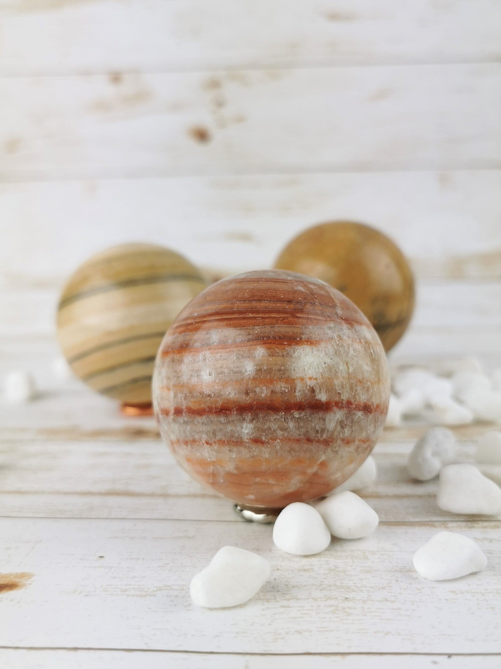 5cm Onyx Spheres - Natural Black Onyx Crystal Balls for Meditation, Healing & Home Decor - Perfect for Yoga, Feng Shui & Spiritual Practices