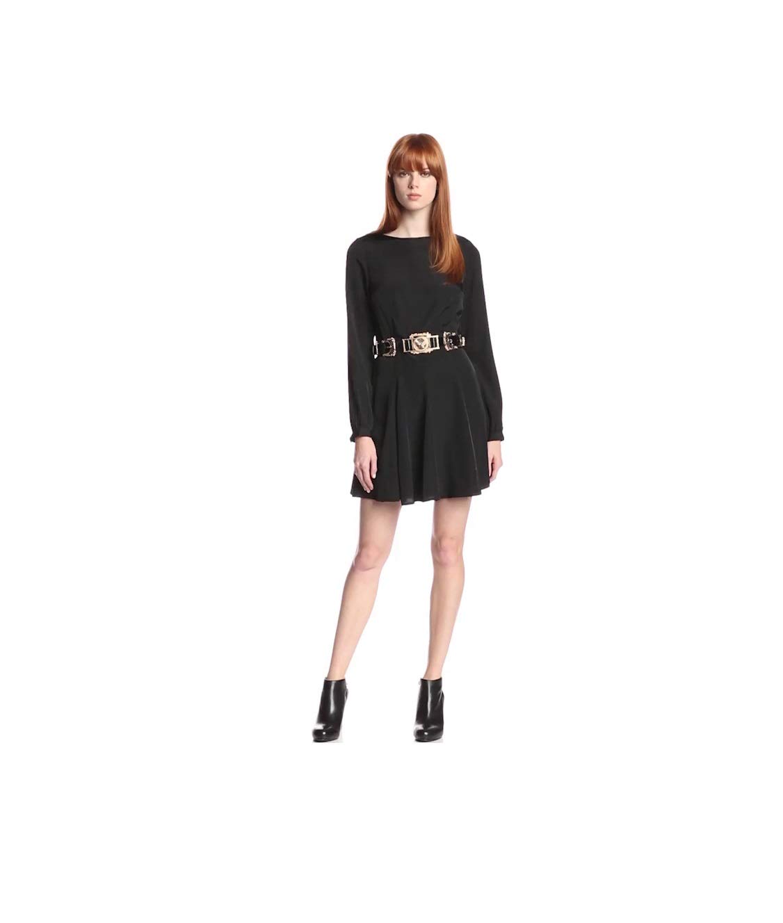 Elegant Women's Love Train Long Sleeve Dress with Adjustable Belt - Perfect for Weddings, Parties & Special Occasions