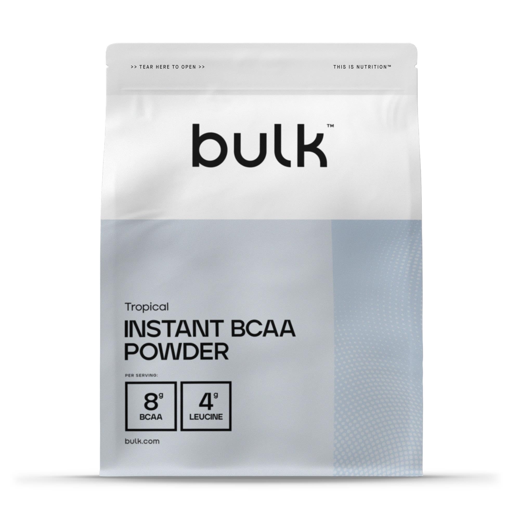Premium BCAA Powder 500g - Pure Instant Branched Chain Amino Acids Supplement for Muscle Recovery & Growth | Tropical Flavor | Bulk Fitness & Workout Nutrition | Ideal for Post-Workout, Gym Training & Athletic Performance