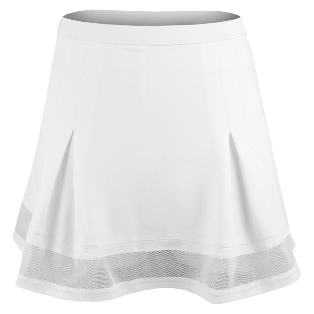 Lucky In Love Women's High Waist Essential Skirt - Comfortable Stretchy A-Line Mini Skirt for Casual Wear, Work & Date Night | White