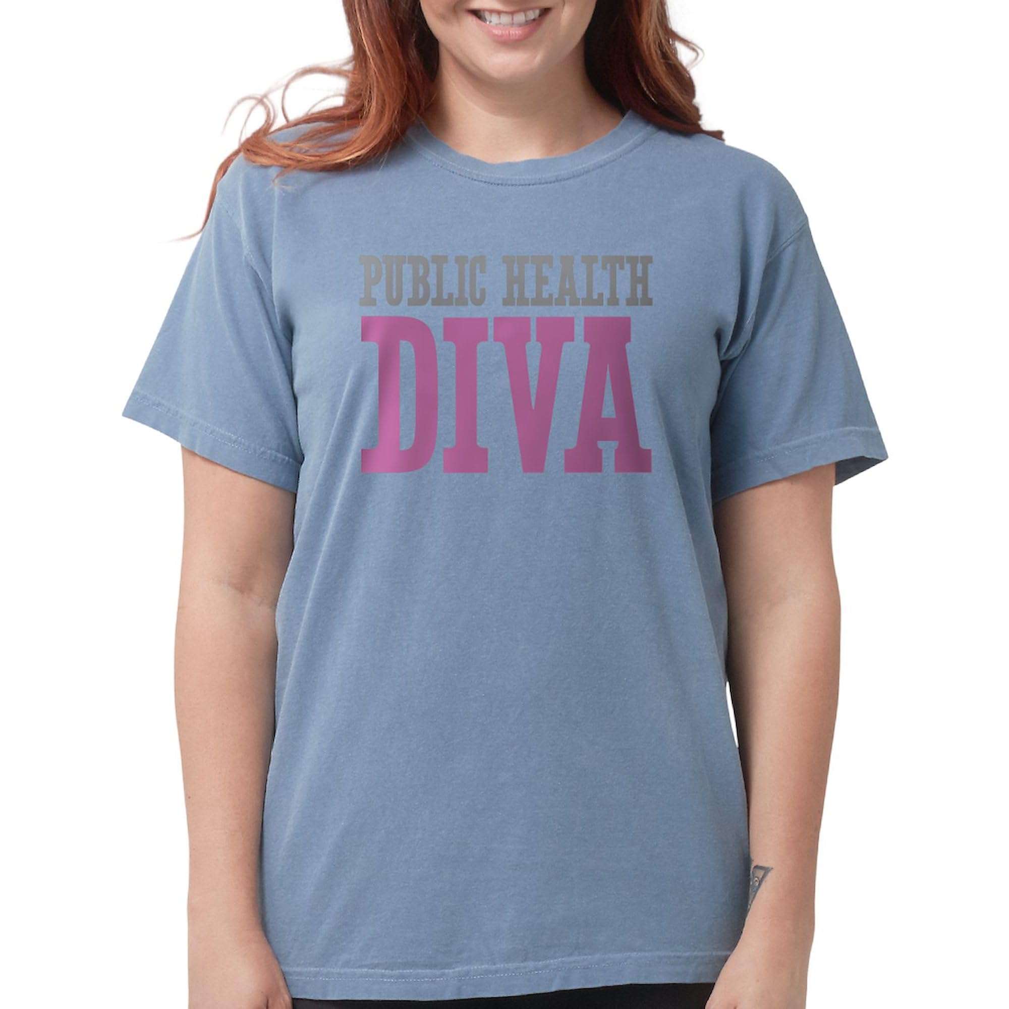 Public Health Diva Women's Comfort Colors T-Shirt - Soft Cotton Tee for Nurses, Doctors & Healthcare Workers - Perfect for Work, Casual Wear & Gifts