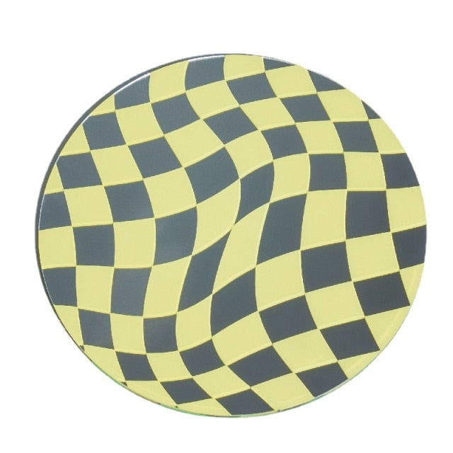 Checkered Splash Pattern Mirrored Serving Tray - Elegant Decorative Tray for Vanity, Bathroom, Coffee Table & Home Decor
