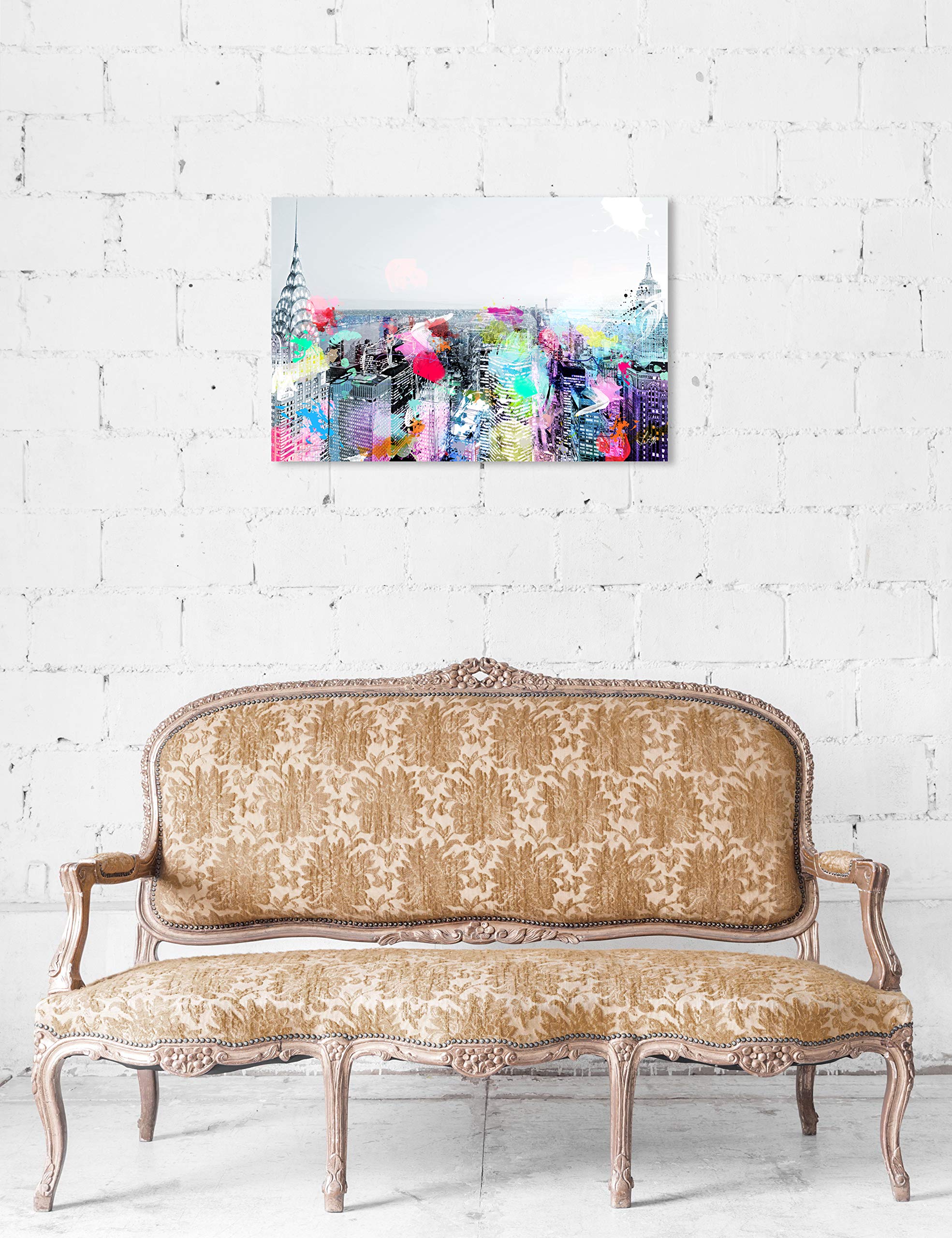 Under The City Lights - Cities and Skylines Wall Art Canvas Prints for Modern Home & Office Decor | Urban Landscape Painting for Living Room, Bedroom