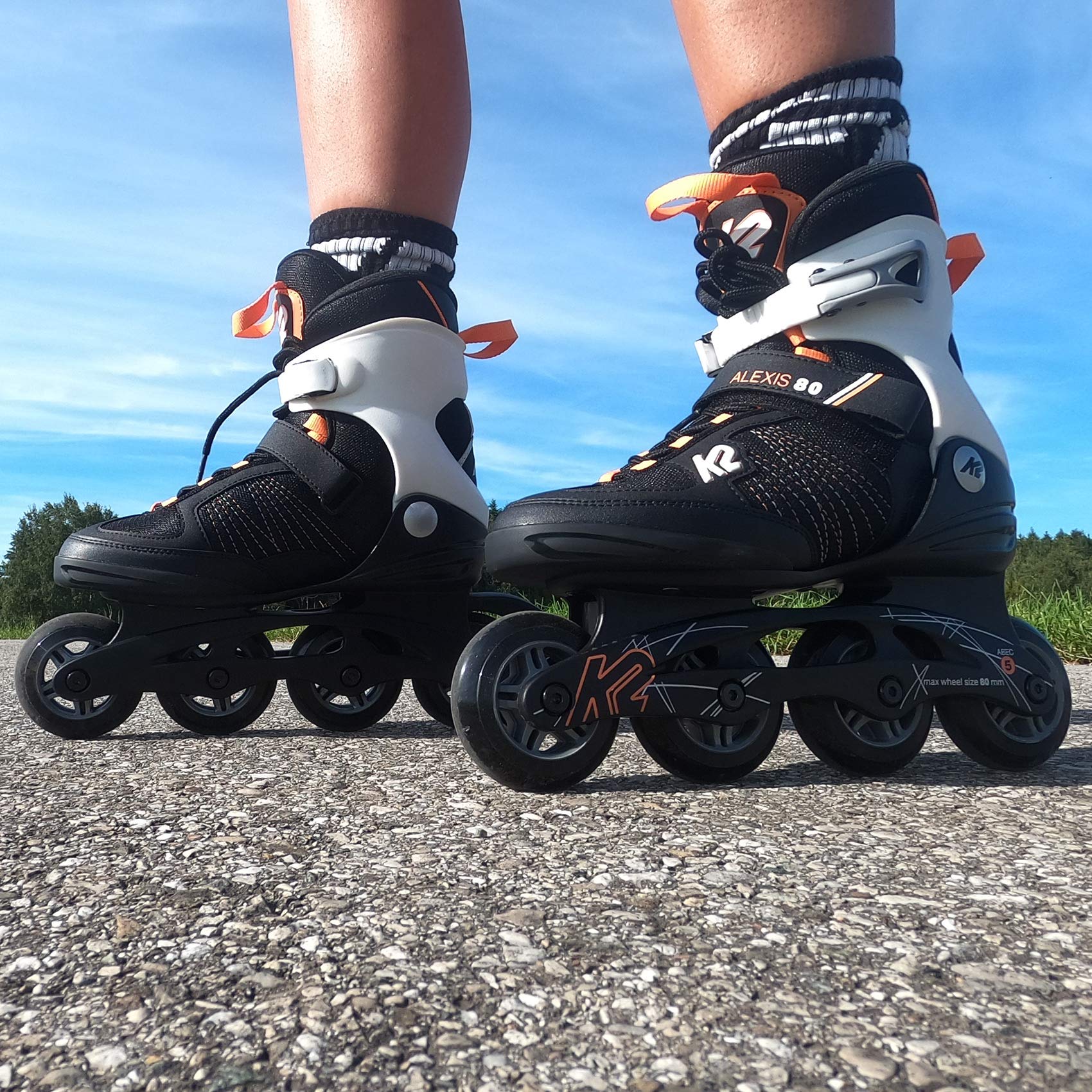 K2 Alexis 80 Women's Inline Skates - Comfortable & Stylish Rollerblades for Fitness, Outdoor Recreation & Urban Skating