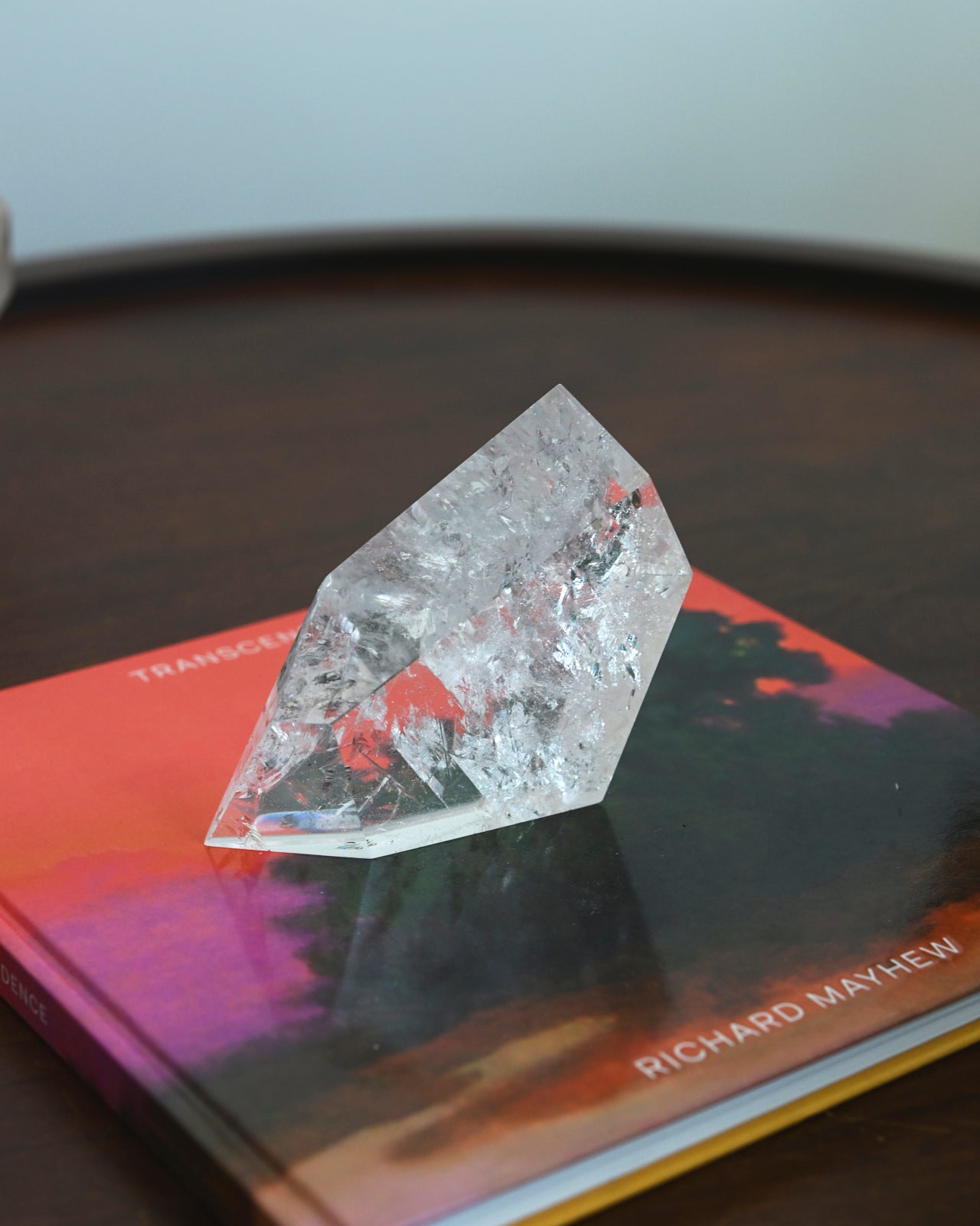 5 Inch Clear Quartz Geometric Crystal with Stand - Perfect for Home Decor, Meditation & Healing | Feng Shui, Office Desk & Gift Idea