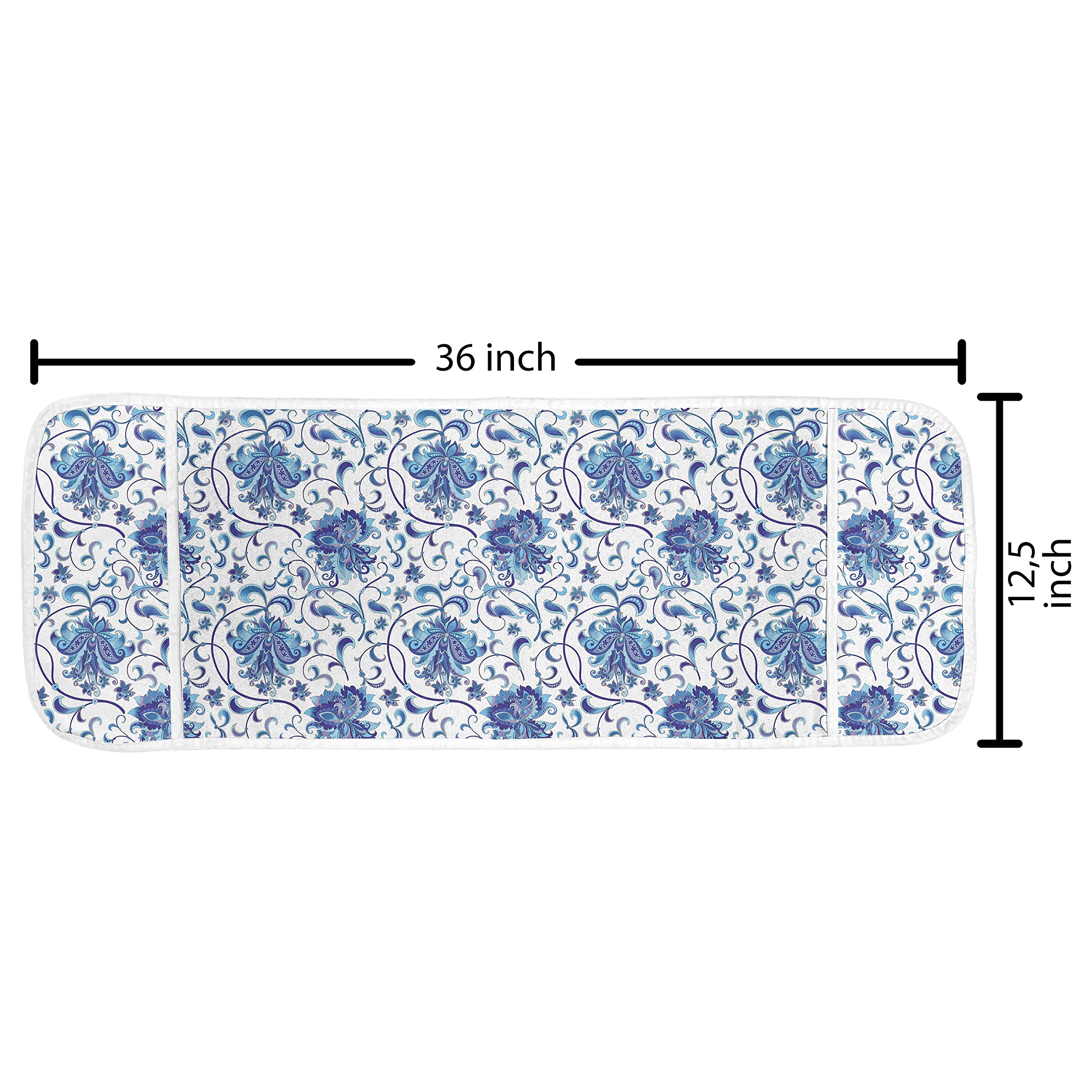 Ambesonne Botany Microwave Oven Cover - Waterproof Kitchen Organizer with Pockets, 36