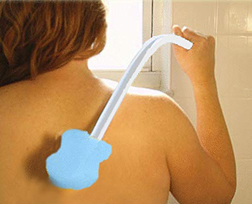 ArcMate Bendable Bath Sponge with Long Handle - Ergonomic Design for Easy Bathing & Showering - Ideal for Seniors, Disabled & Limited Mobility - 22 Inch Bathing Aid (15516) - Perfect for Back Washing, Exfoliating & Personal Hygiene Care