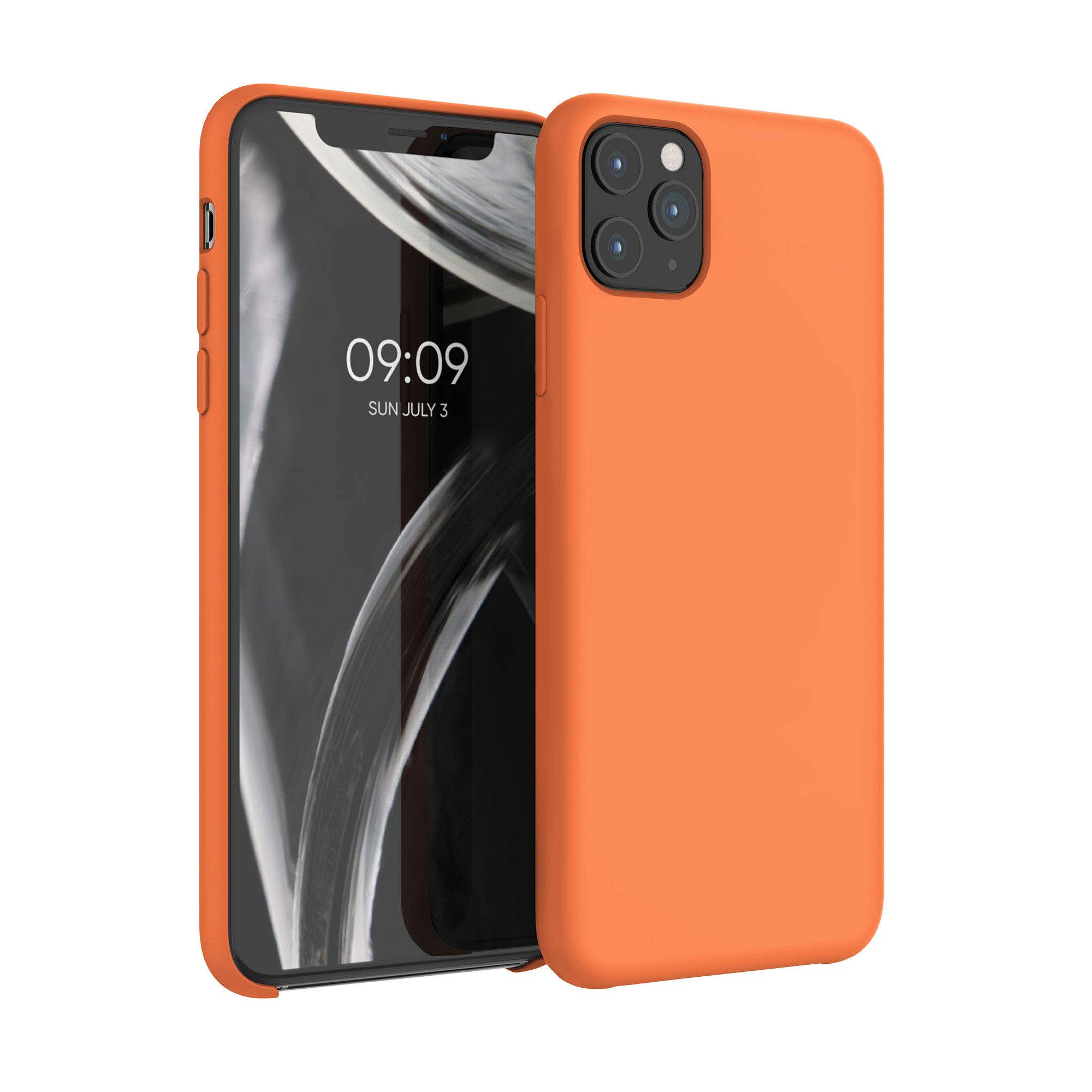 kwmobile Shockproof TPU Silicone Case for Apple iPhone 11 Pro Max - Soft Grip Protective Phone Cover in Summer Orange | Perfect for Outdoor Activities, Travel & Daily Use