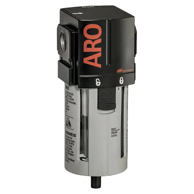 IR ARO 2000 Series Air Filters with Automatic Drain, NPT Thread - Ideal for Industrial Pneumatic Systems, Compressed Air Lines & Workshop Applications