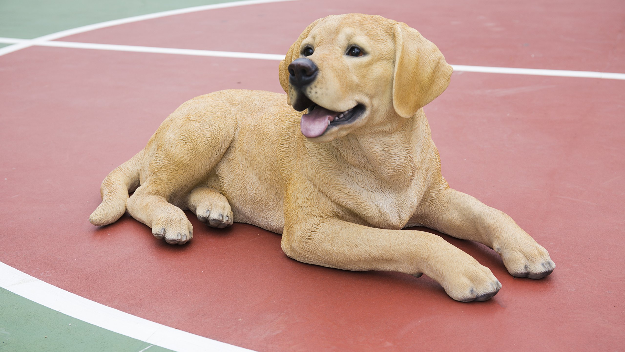 Hi-Line Gift 87690 Labrador Retriever Statue - Realistic Yellow Lying Down Dog Sculpture for Home Decor, Garden, Office & Gift Giving