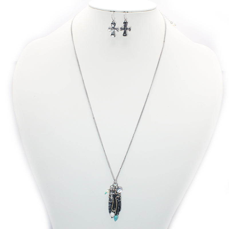 Elegant Cross Necklace Set for Women - Sterling Silver Religious Jewelry Gift for Christmas, Baptism & Everyday Wear