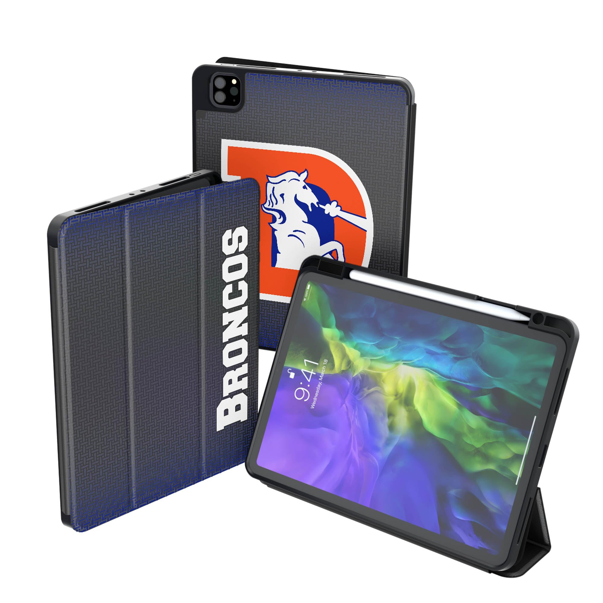 Denver Broncos NFL Team Logo iPad Case - Shockproof & Slim Design for iPad Air/Pro (10.2/10.9/11 inch) - Perfect for Game Day, Office & Travel Protection