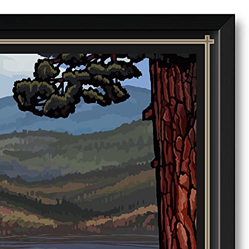 Professionally Framed Art Print - Payette Lake McCall Idaho Lake Trails Landscape by Artist Paul A. Lanquist - 32