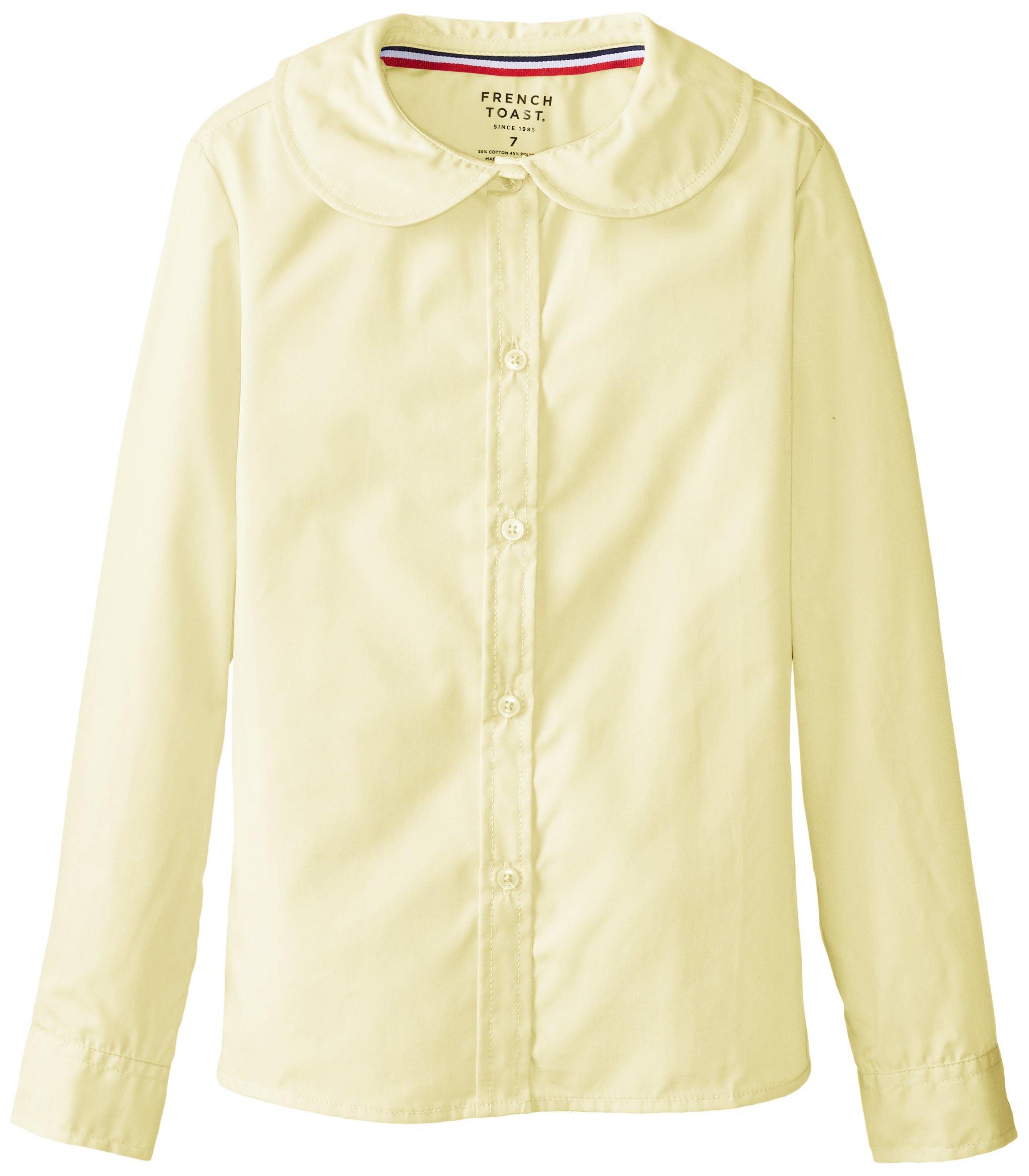 French Toast Girls' Long Sleeve Peter Pan Collar Blouse - Cute School Uniform Top for Class, Church & Special Occasions