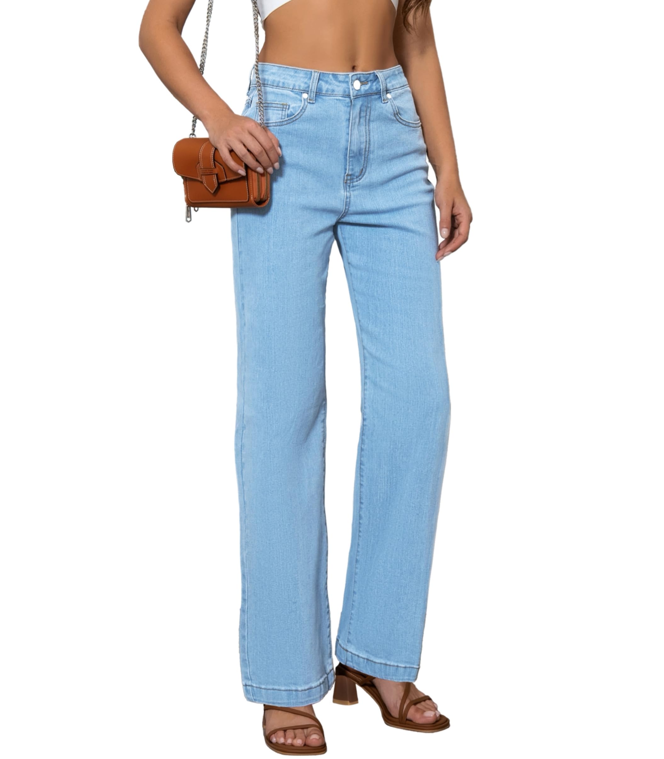Best Women's High Waisted Jeans 2025 - Straight Leg Loose Fit Stretchy Denim Pants with Tummy Control | Trendy Lightweight Comfort for Casual Wear, Office & Everyday Outfits