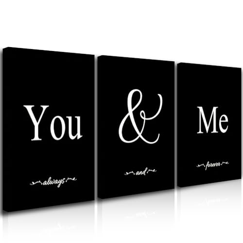 A003 black and white love wall art