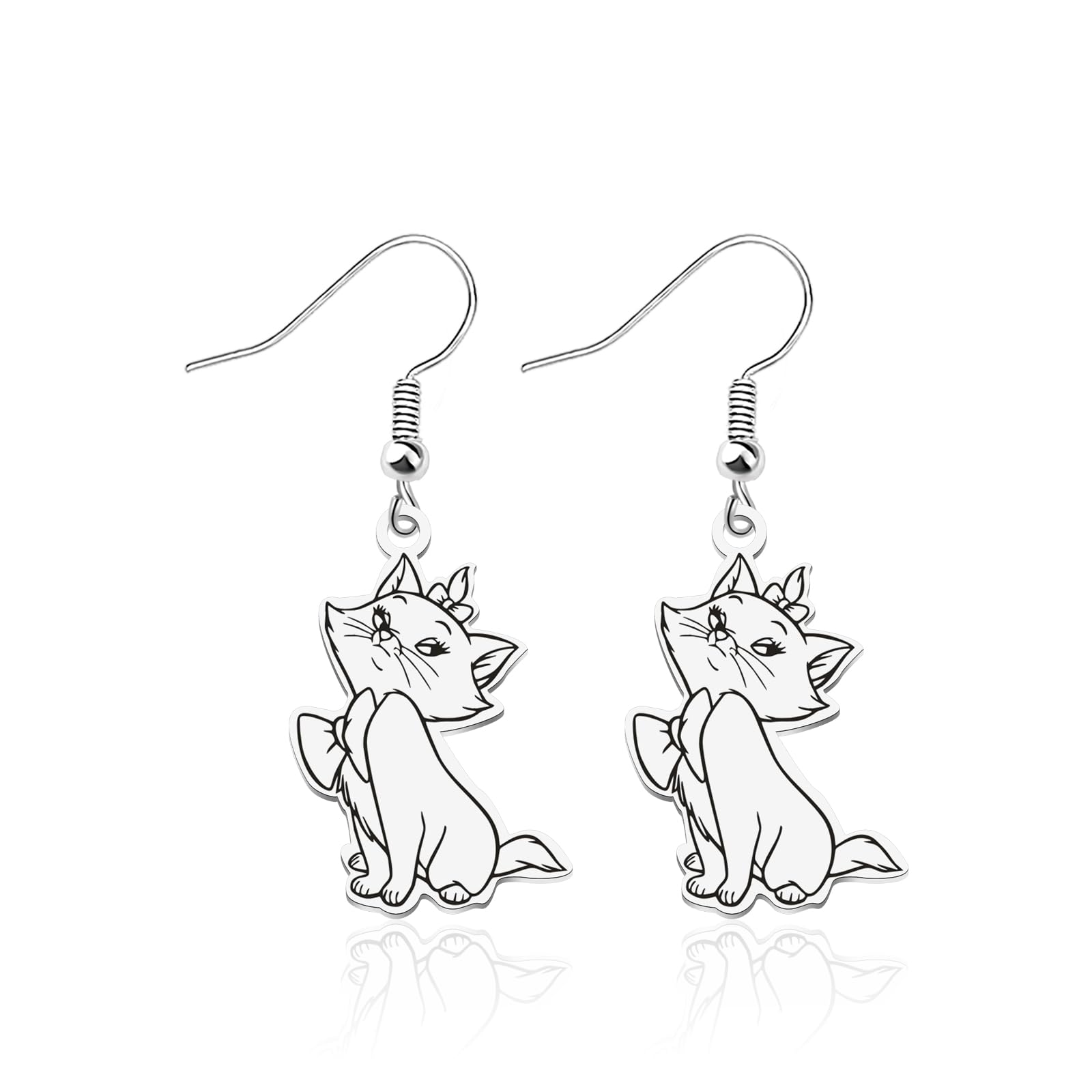KEYCHIN Marie Cat Earrings - Cute Animal Jewelry Gifts for Women & Girls - Perfect for Cosplay, Anime Conventions & Cat Lovers