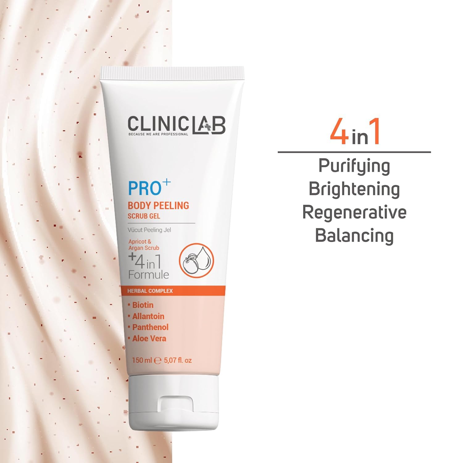 Biotin & Aloe Vera Body Peeling Gel - Exfoliating Dead Skin Remover for Face, Body & Feet - Hydrating Moisturizer for Dry Skin (5.07 fl oz) | Perfect for Spa Day, Post-Workout Refresh & Pre-Shave Prep