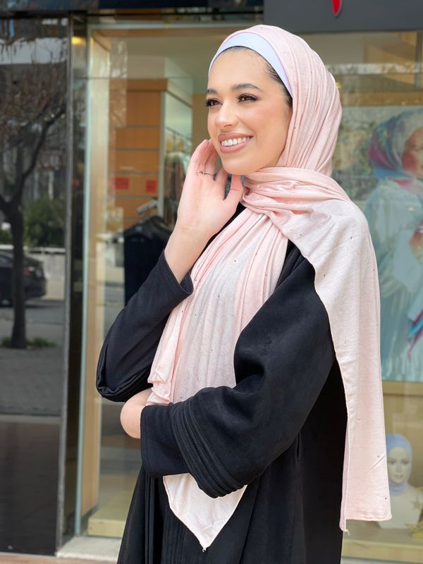 Embellished Lycra Scarf with Unique Patterns - Fashionable Stretchy Wrap for Women - Perfect for Parties, Weddings & Everyday Wear